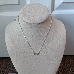 Claires silver tone dainty leo new roman font zodiac sign lion